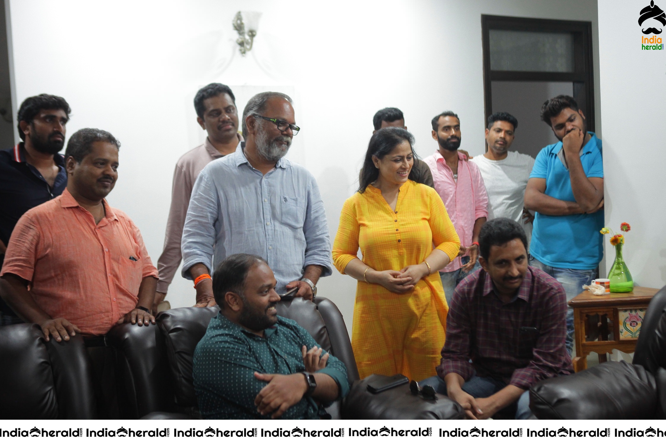 Senior Director SINGEETHAM garu at VALLIDHARI MADHYA movie sets STILLS Set 4