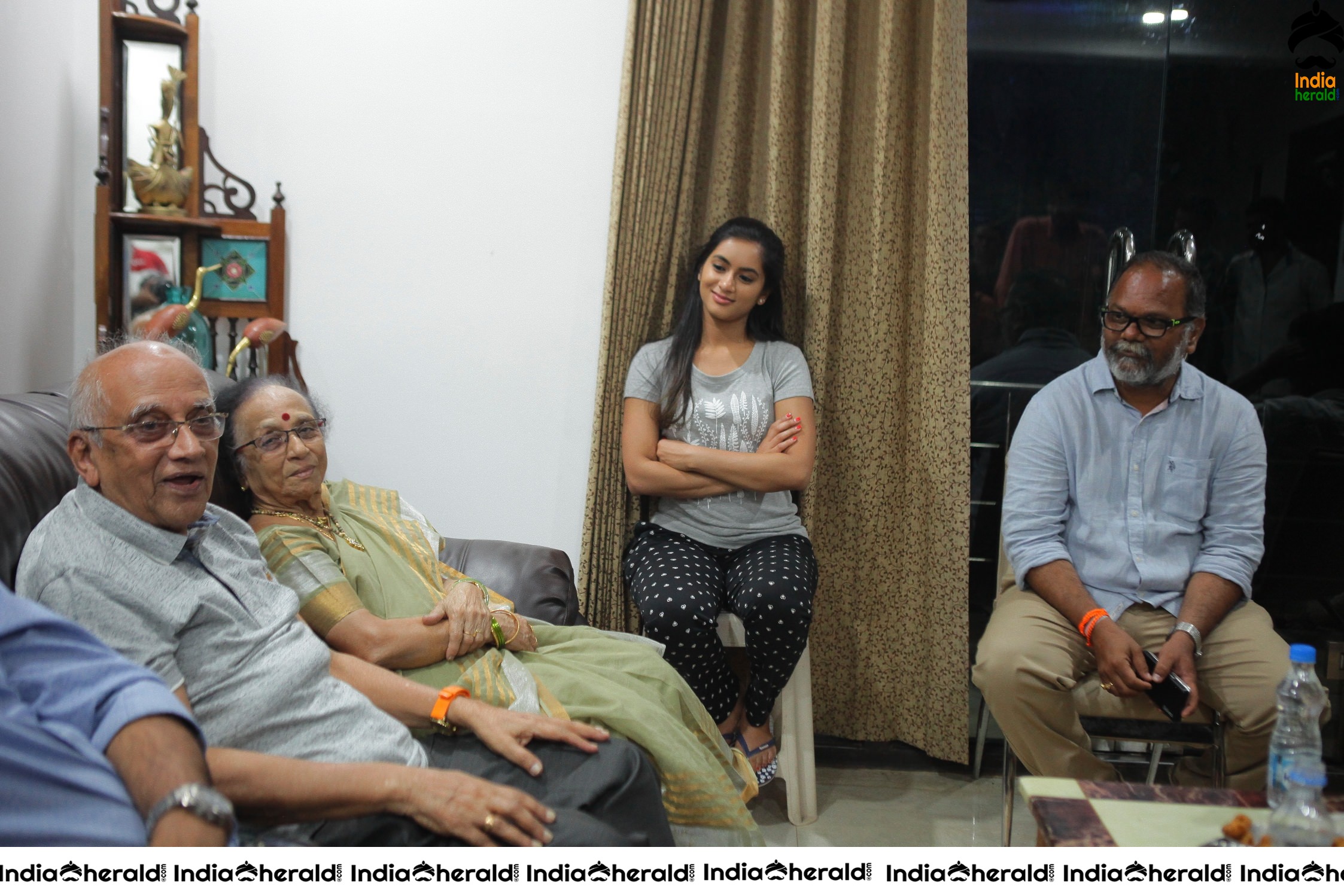 Senior Director SINGEETHAM garu at VALLIDHARI MADHYA movie sets STILLS Set 5