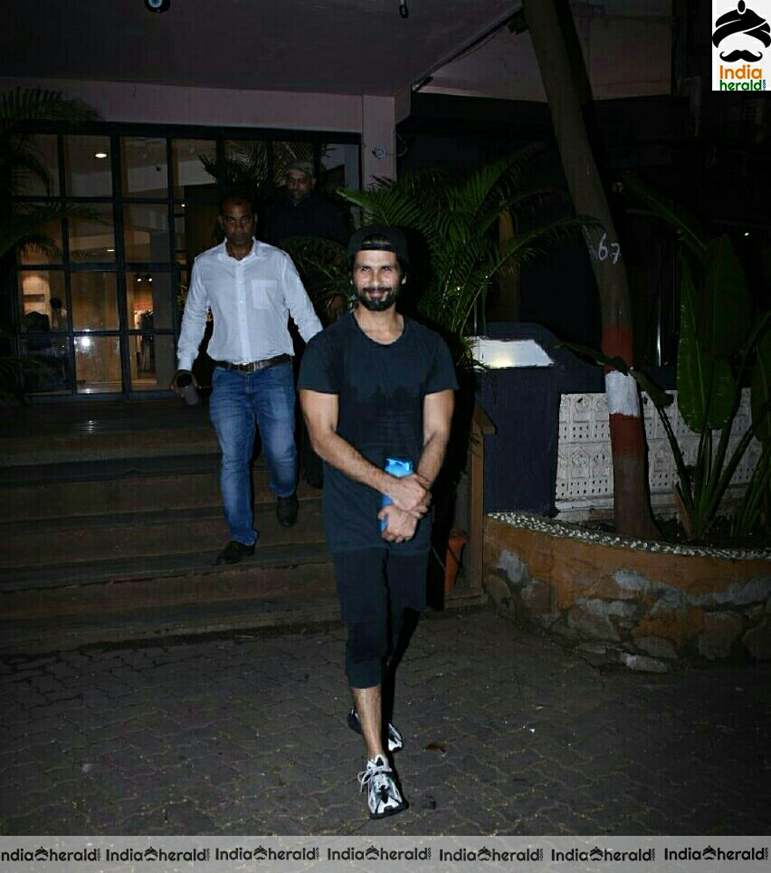 Shahid Kapoor after sweating at the gym