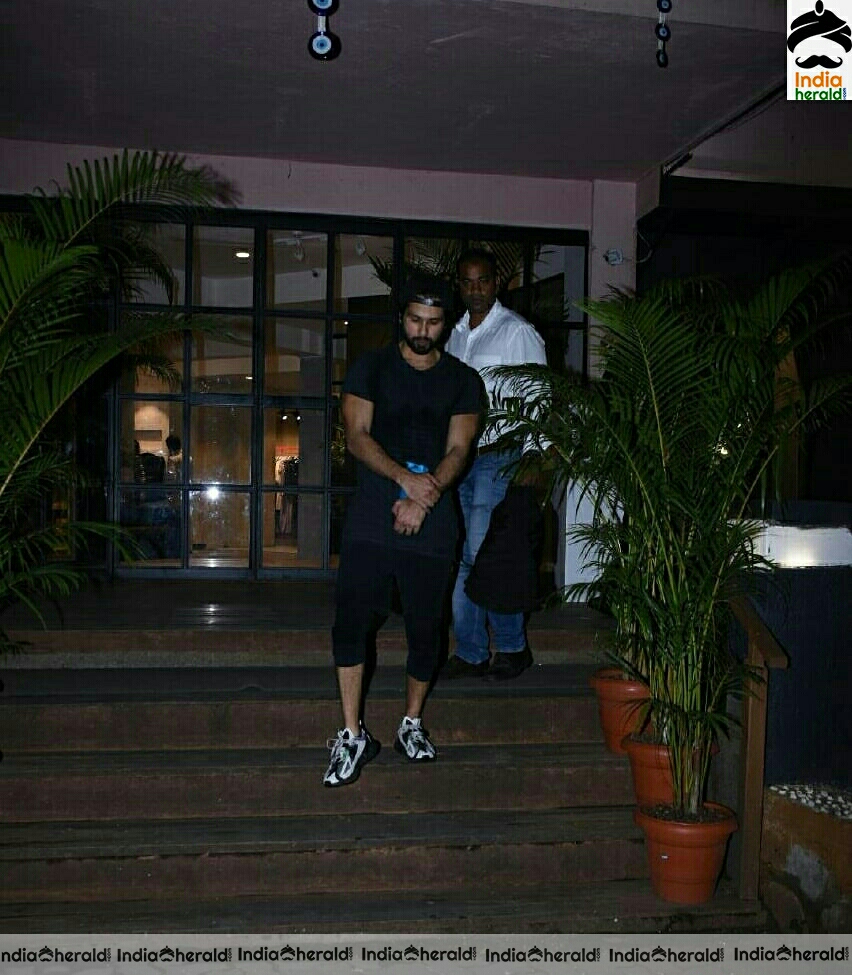 Shahid Kapoor after sweating at the gym