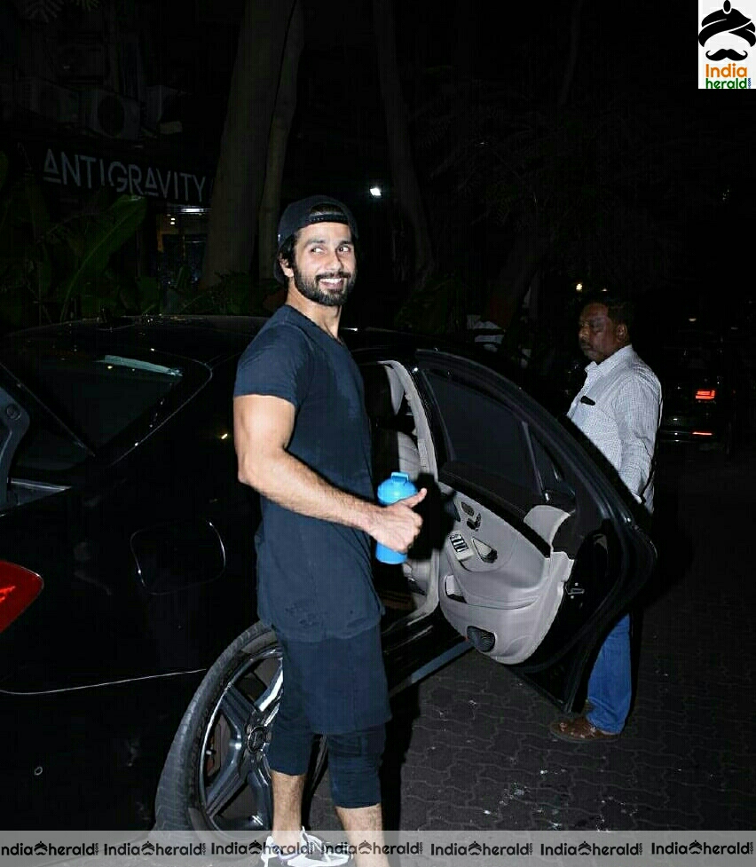 Shahid Kapoor after sweating at the gym