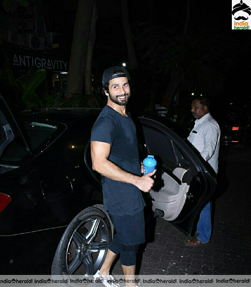 Shahid Kapoor after sweating at the gym