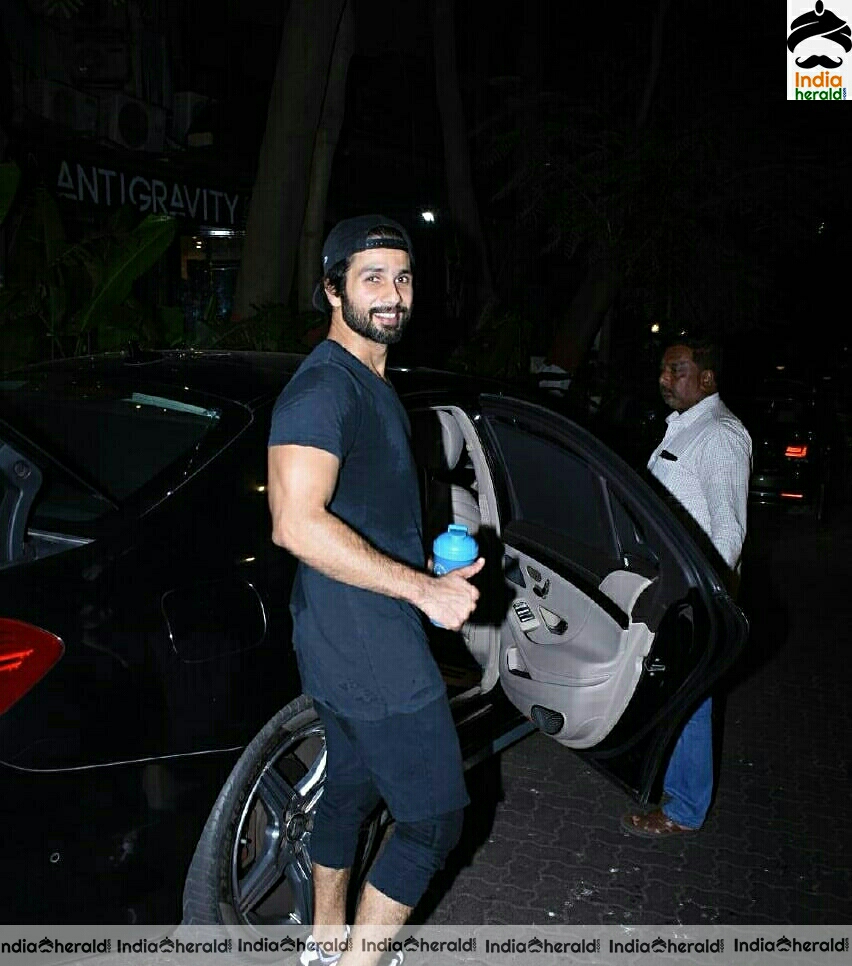 Shahid Kapoor after sweating at the gym