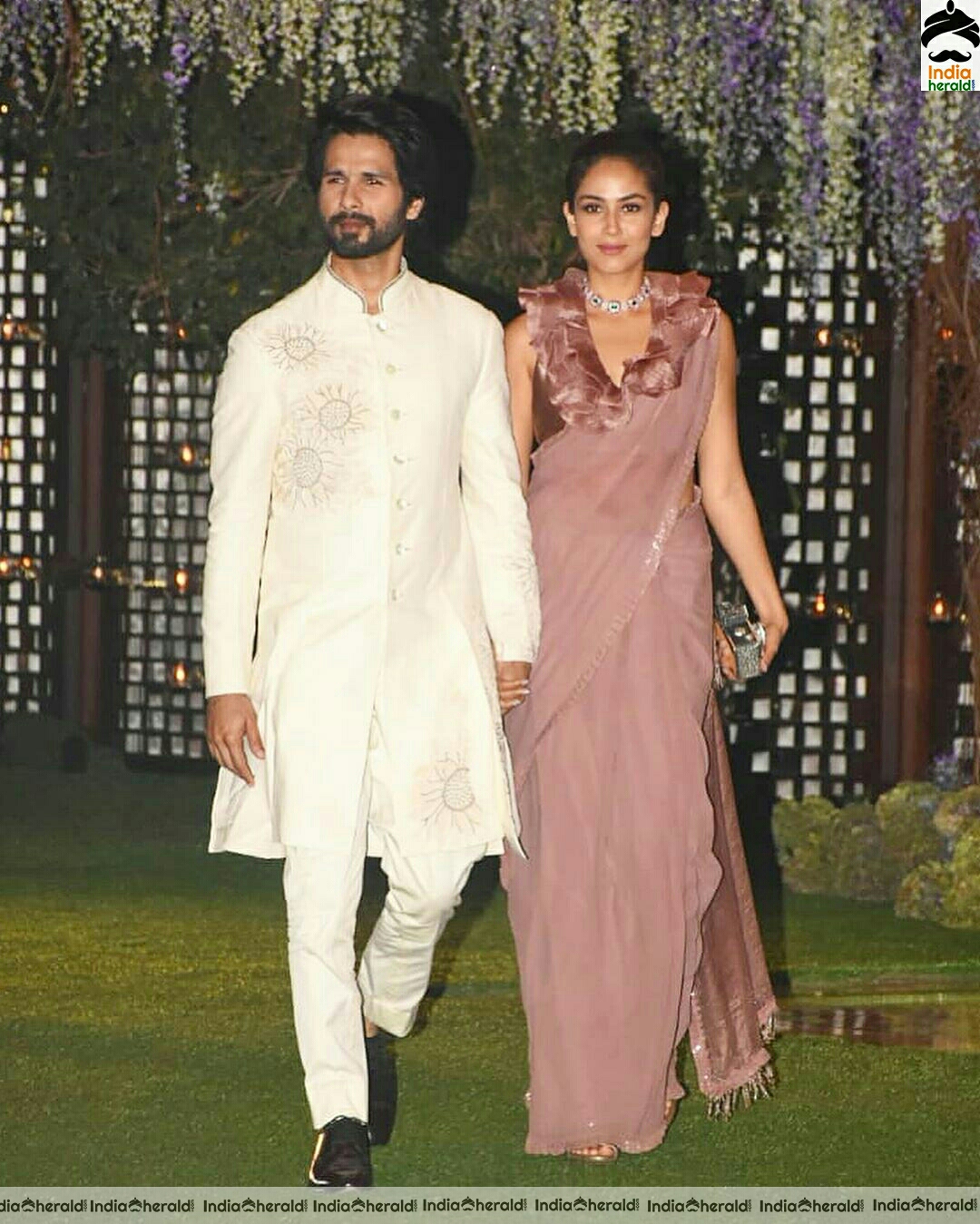 Shahid Kapoor spotted along with his wife Mira Rajput at a wedding in Mumbai
