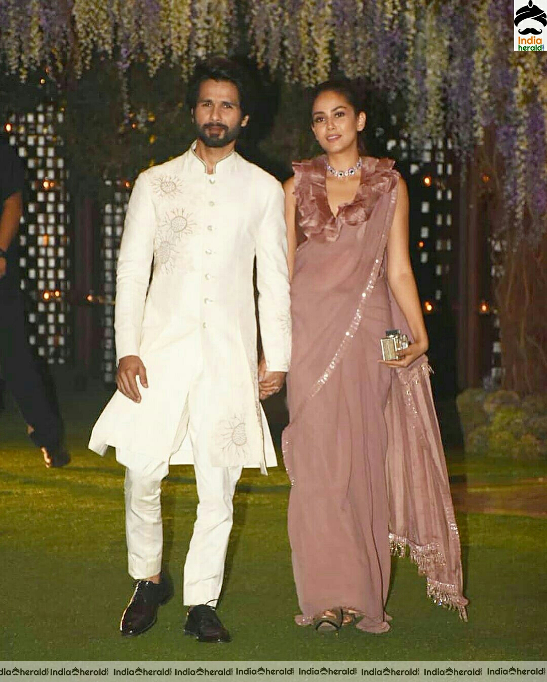 Shahid Kapoor spotted along with his wife Mira Rajput at a wedding in Mumbai