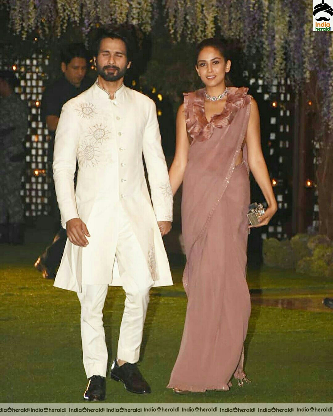 Shahid Kapoor spotted along with his wife Mira Rajput at a wedding in Mumbai