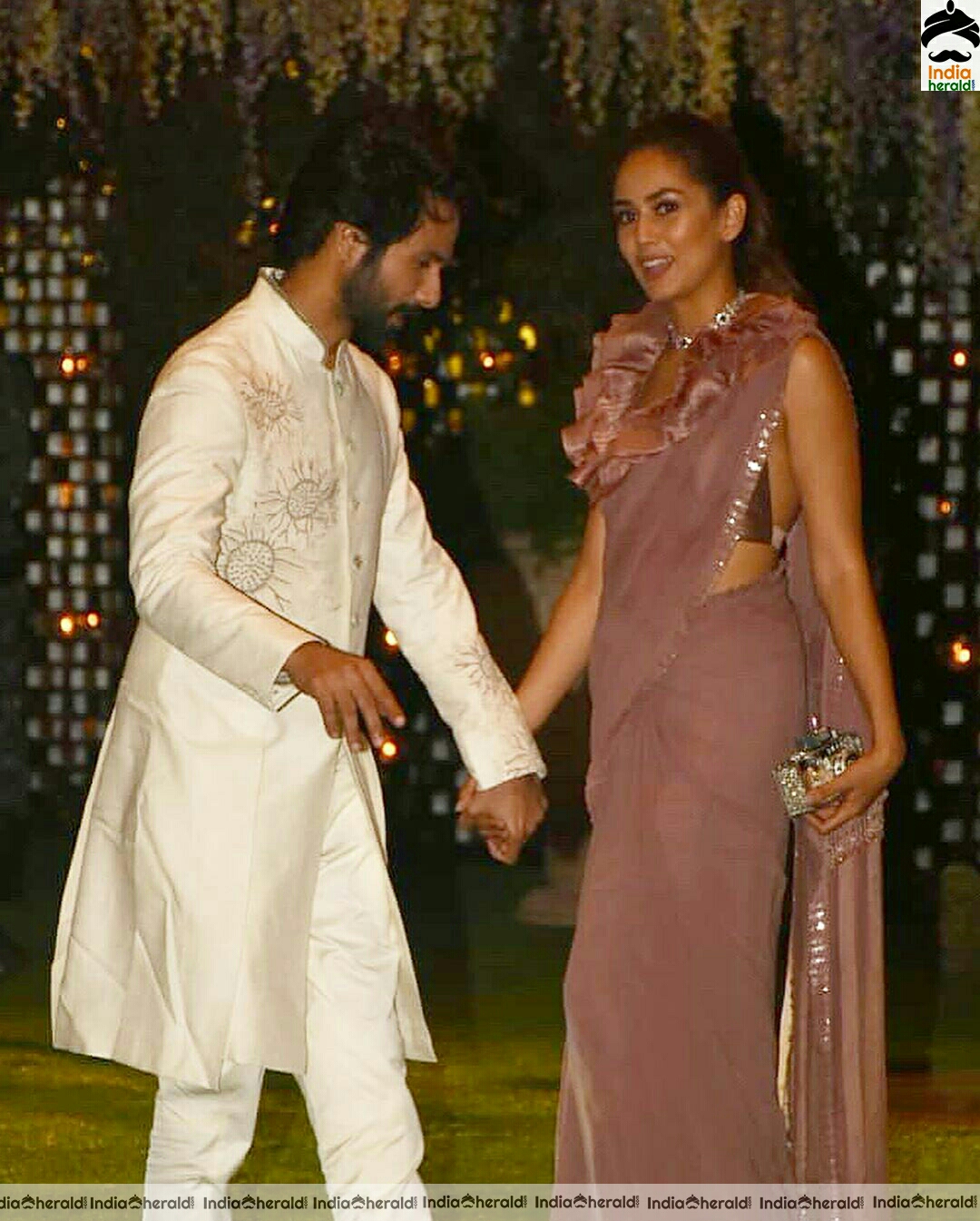 Shahid Kapoor spotted along with his wife Mira Rajput at a wedding in Mumbai