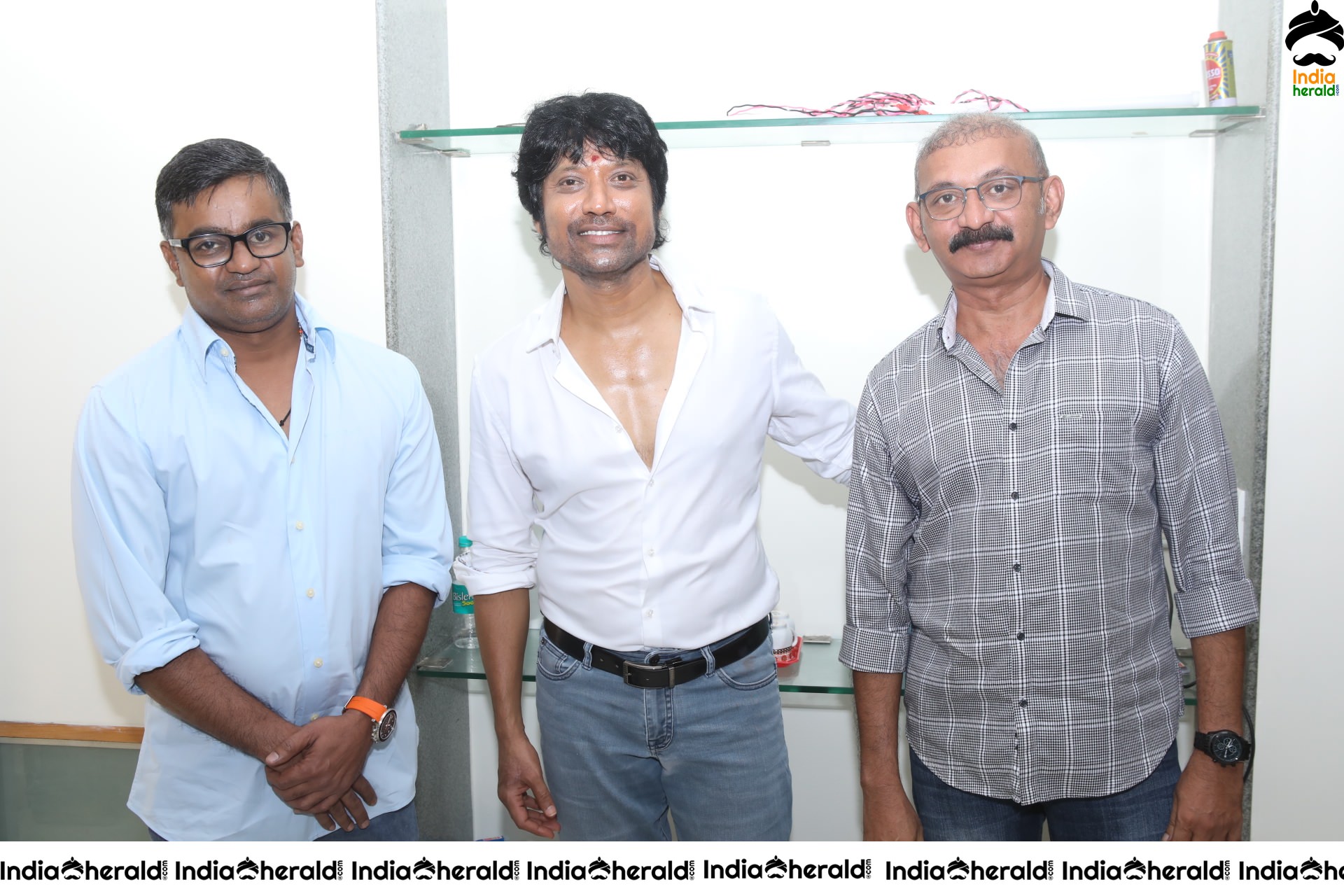 SJ Surya And Director Radha Mohan Movie Pooja Stills