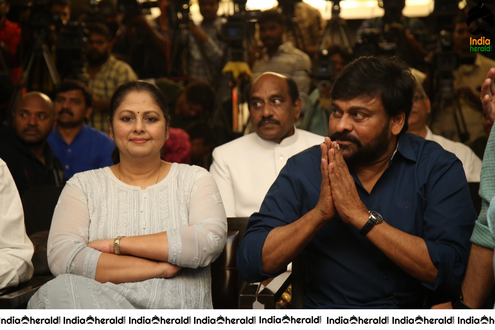 Some Candid Clicks of Actor Chiranjeevi during MAA 2020 launch Set 1