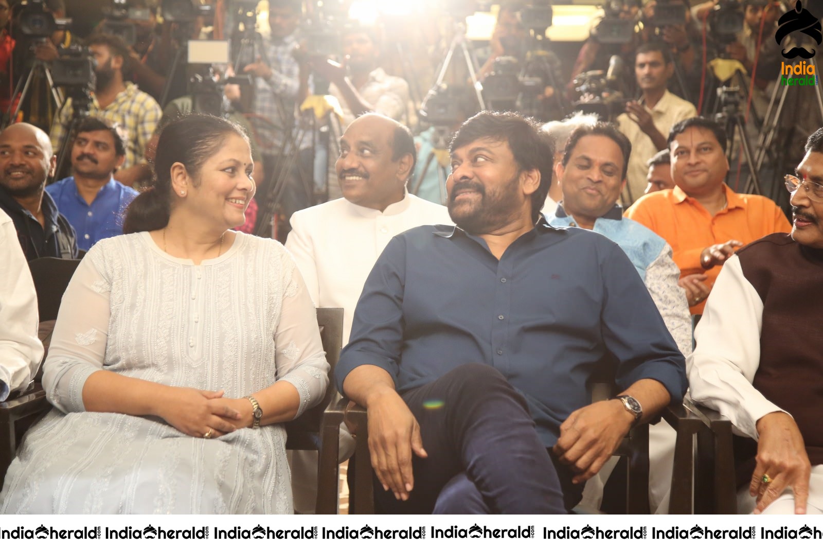 Some Candid Clicks of Actor Chiranjeevi during MAA 2020 launch Set 1