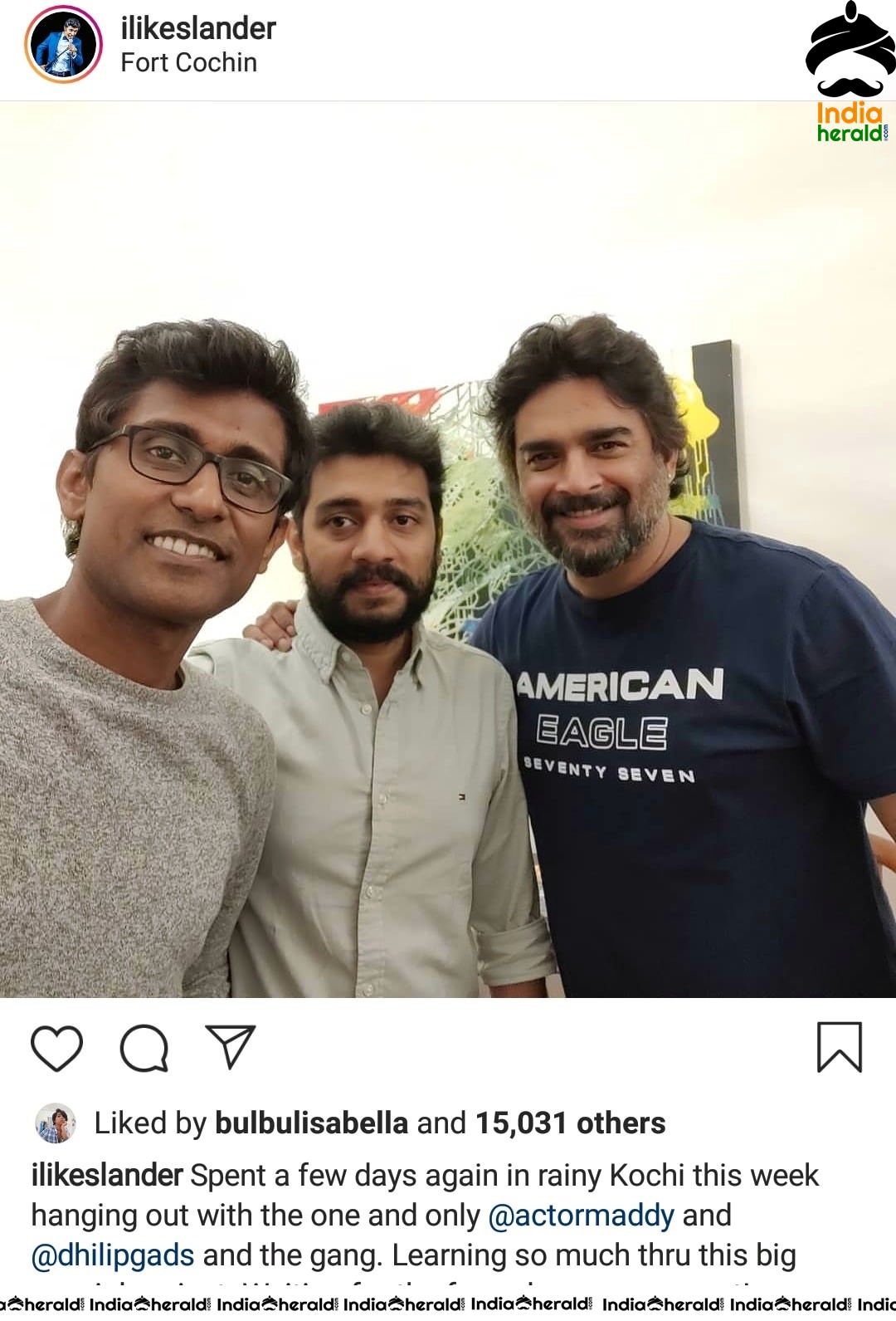 Stand Up Comedian confirms through Insta that he is part of Madhavans next Maara