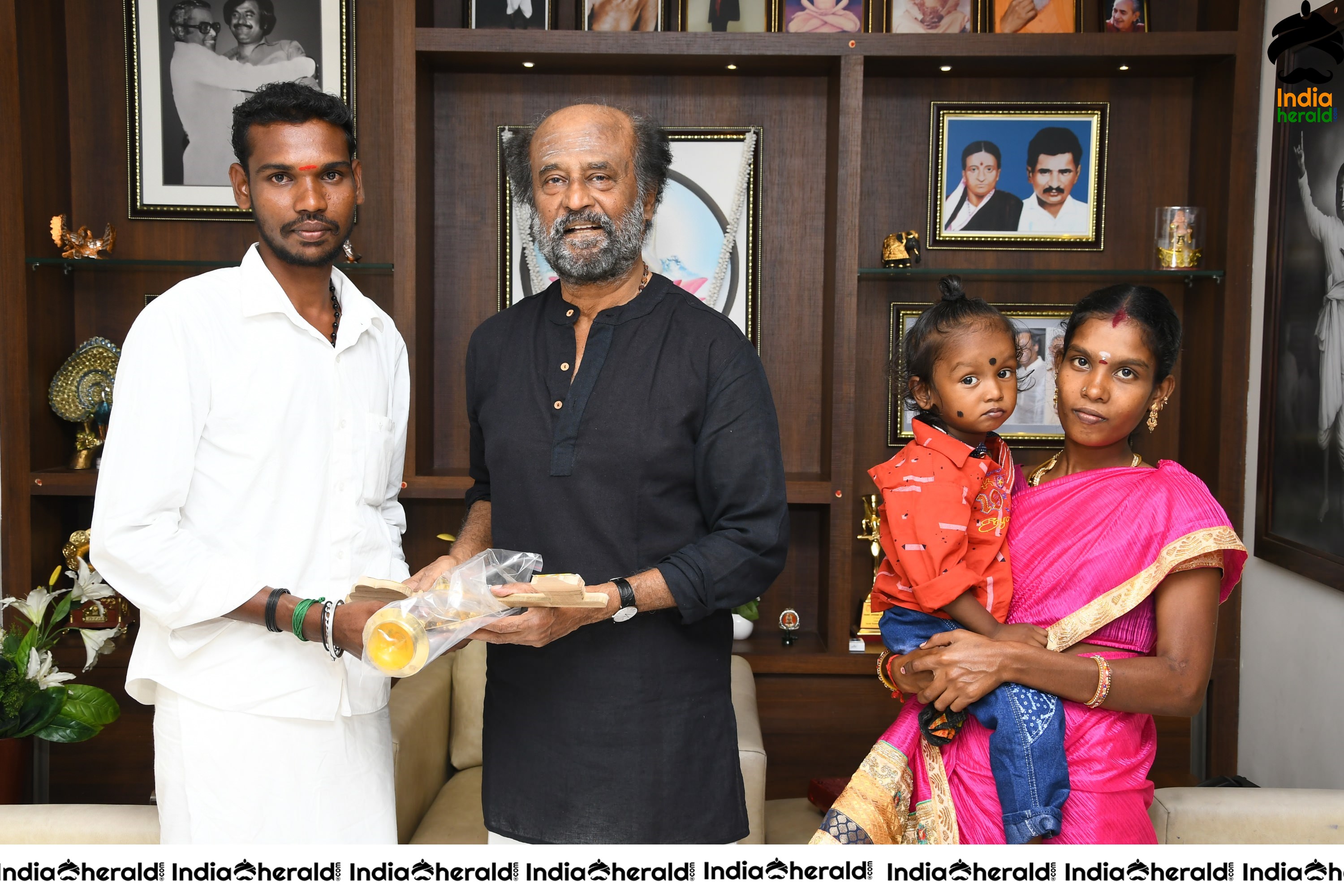 Super Star Rajini distribute Free Homes to the people who lost everything in Gaja Cyclone Set 1