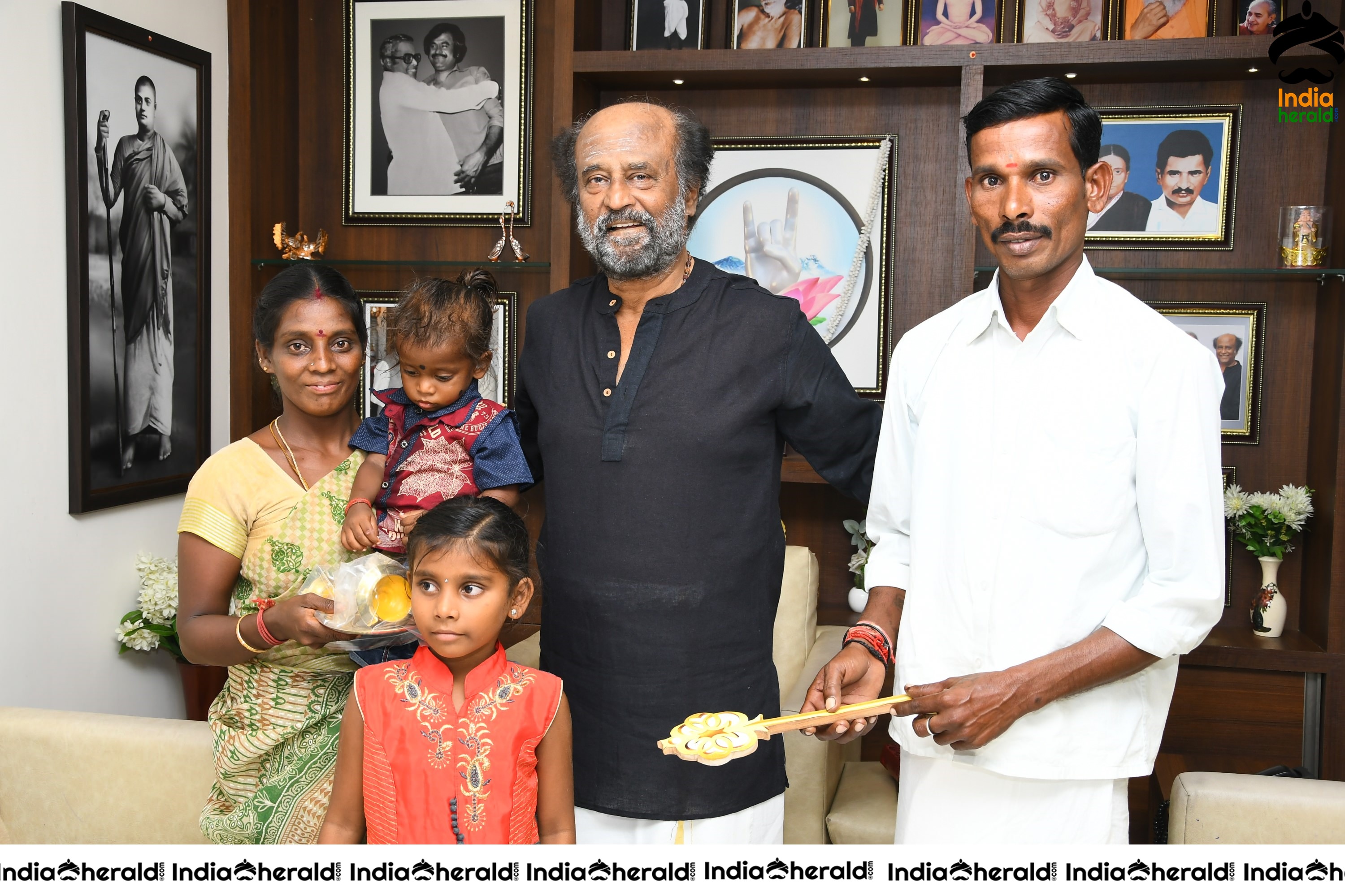 Super Star Rajini distribute Free Homes to the people who lost everything in Gaja Cyclone Set 1