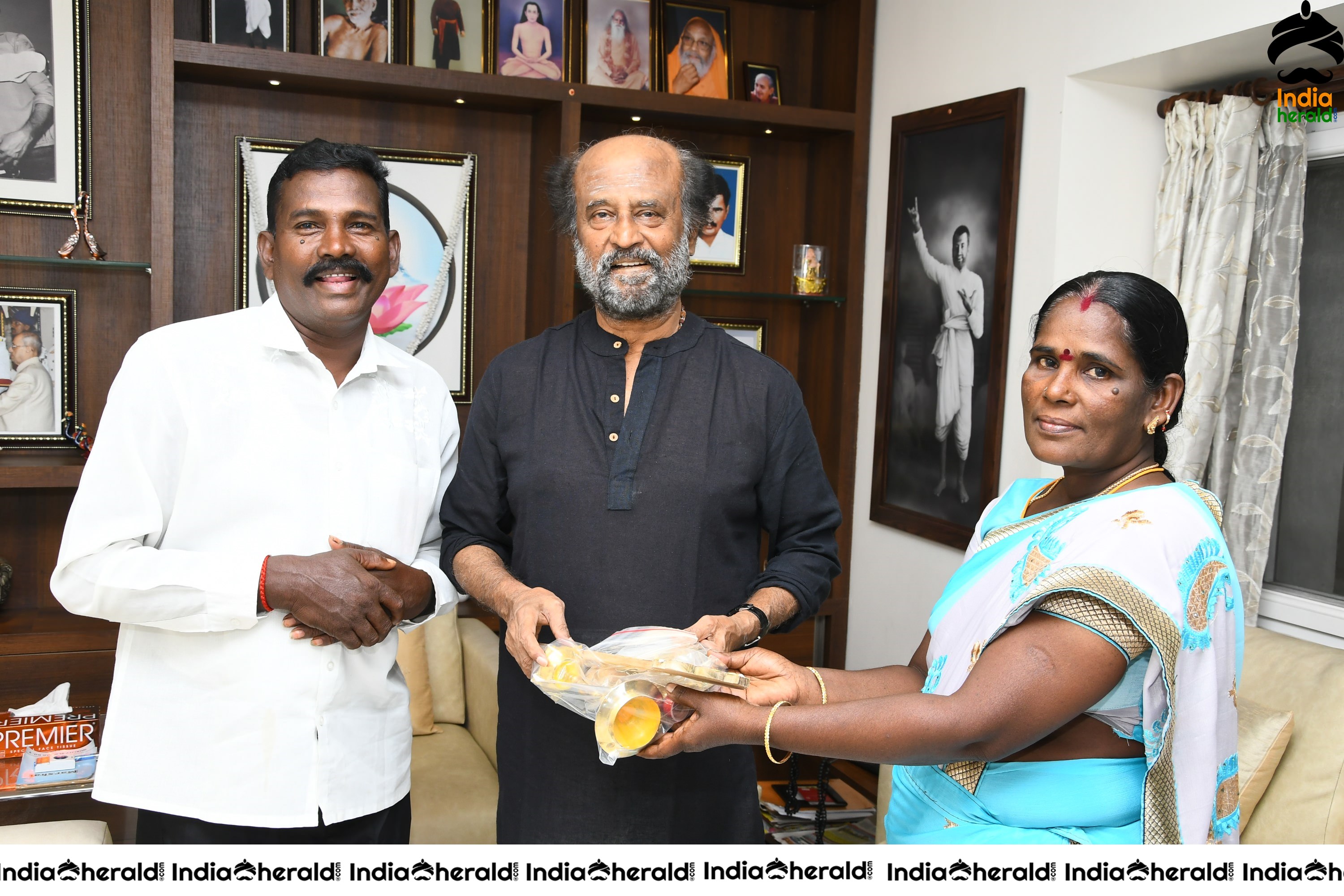 Super Star Rajini distribute Free Homes to the people who lost everything in Gaja Cyclone Set 2