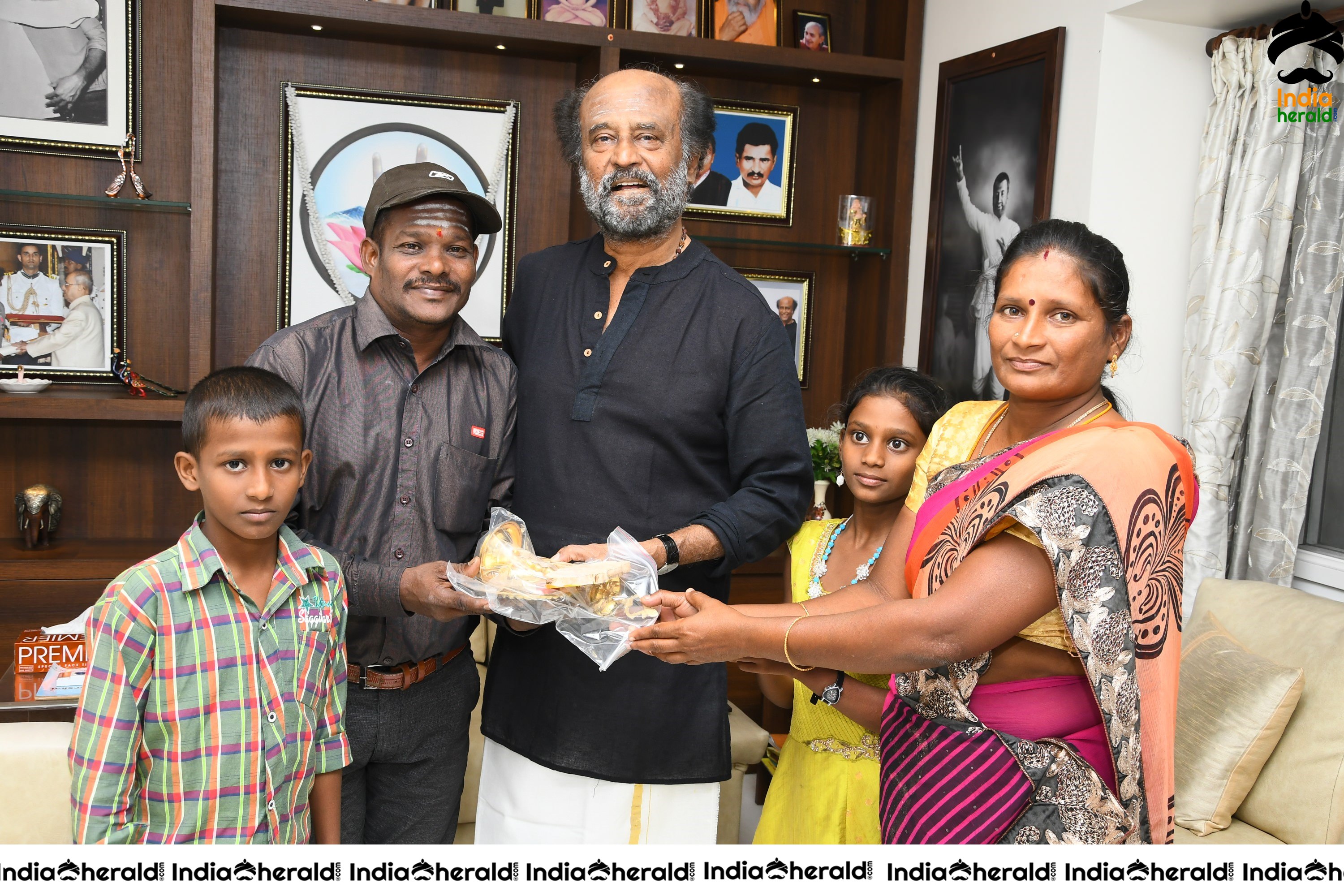 Super Star Rajini distribute Free Homes to the people who lost everything in Gaja Cyclone Set 2