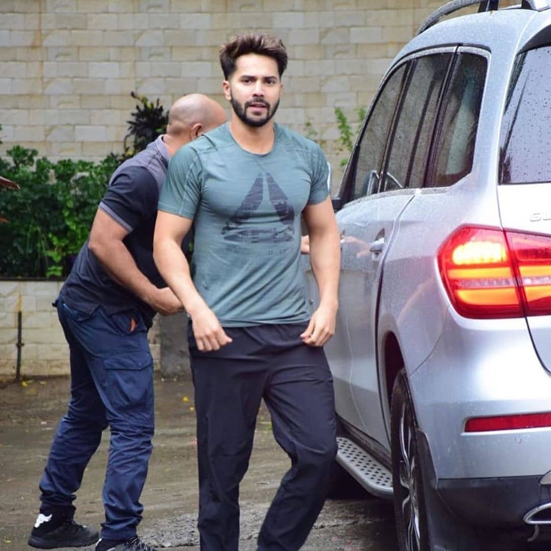 Varun Dhawan Seen At A Hotel By Night Time