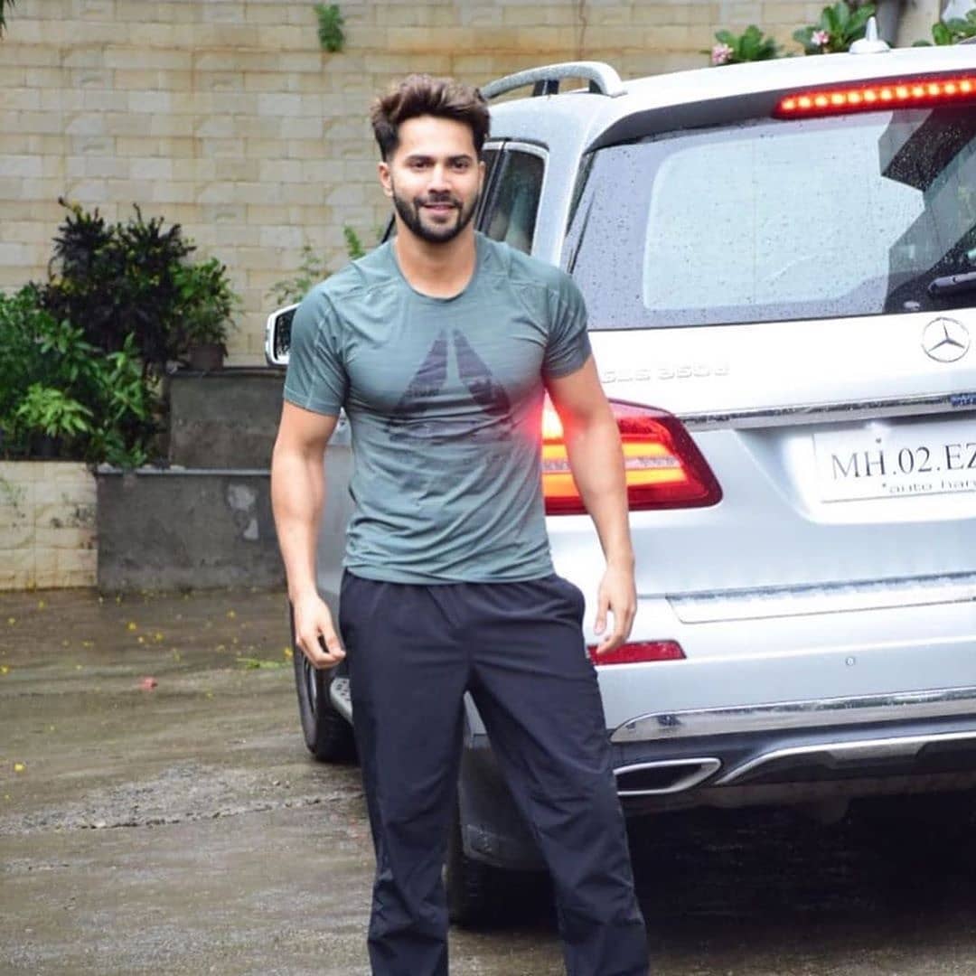 Varun Dhawan Seen At A Hotel By Night Time