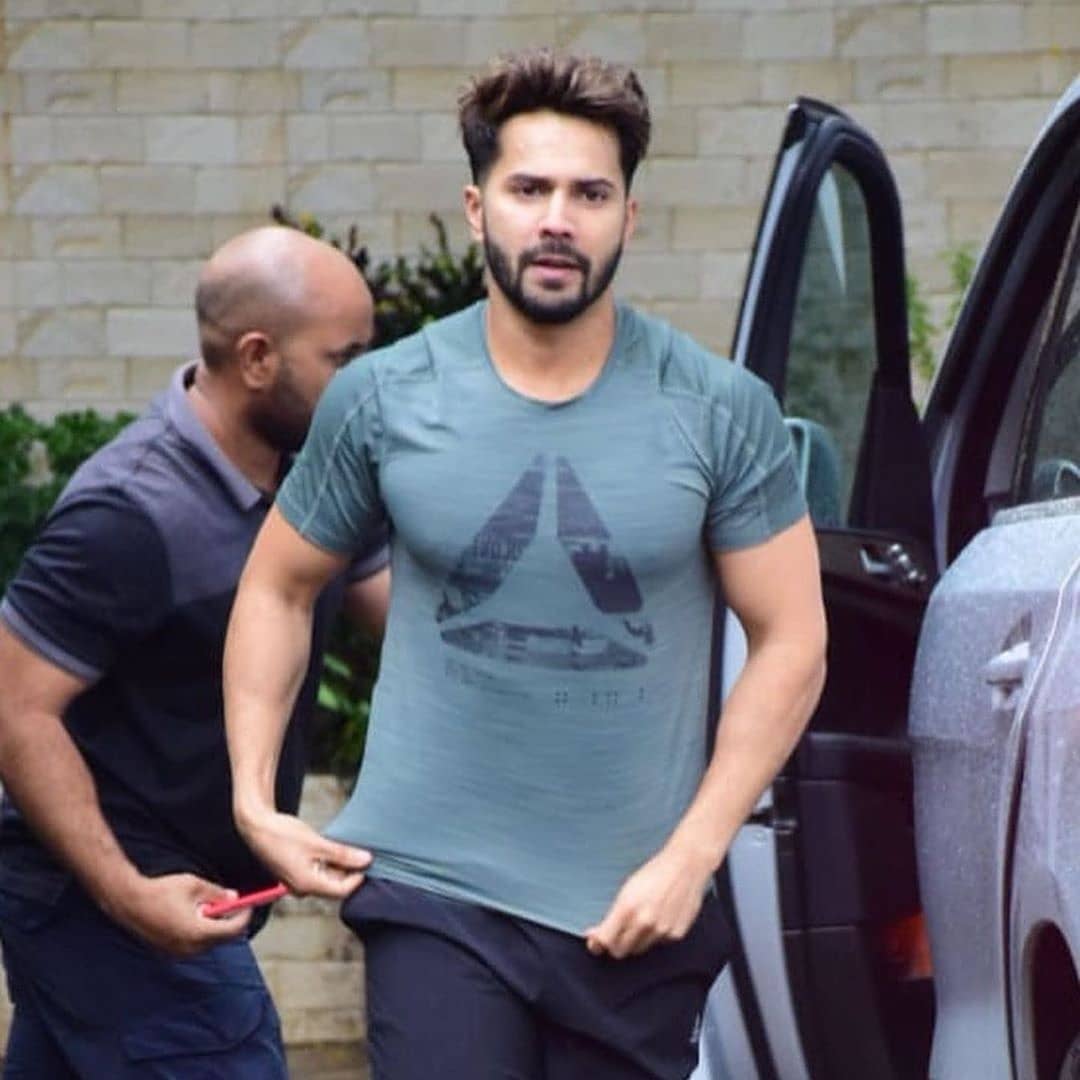 Varun Dhawan Seen At A Hotel By Night Time