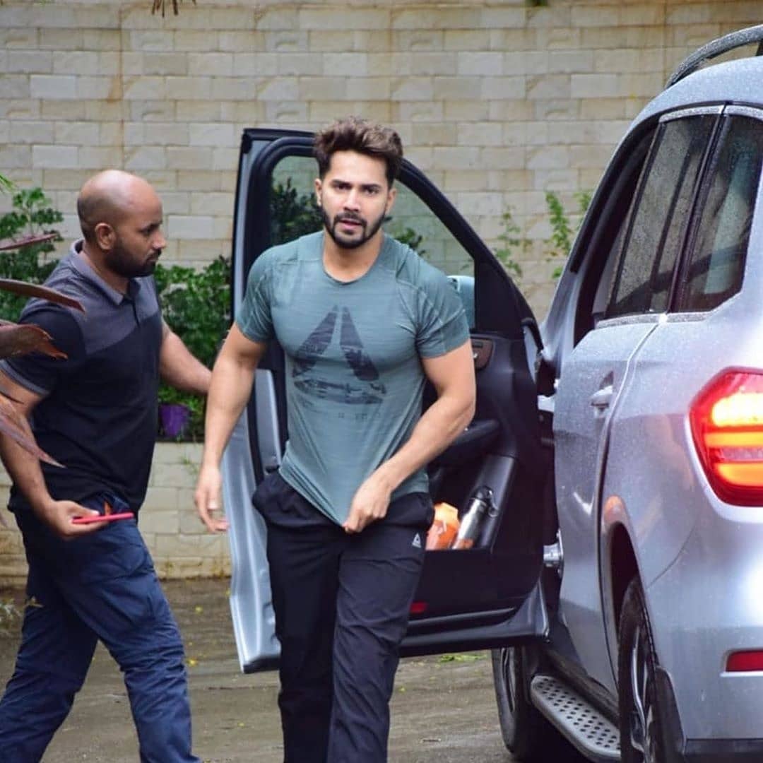 Varun Dhawan Seen At A Hotel By Night Time