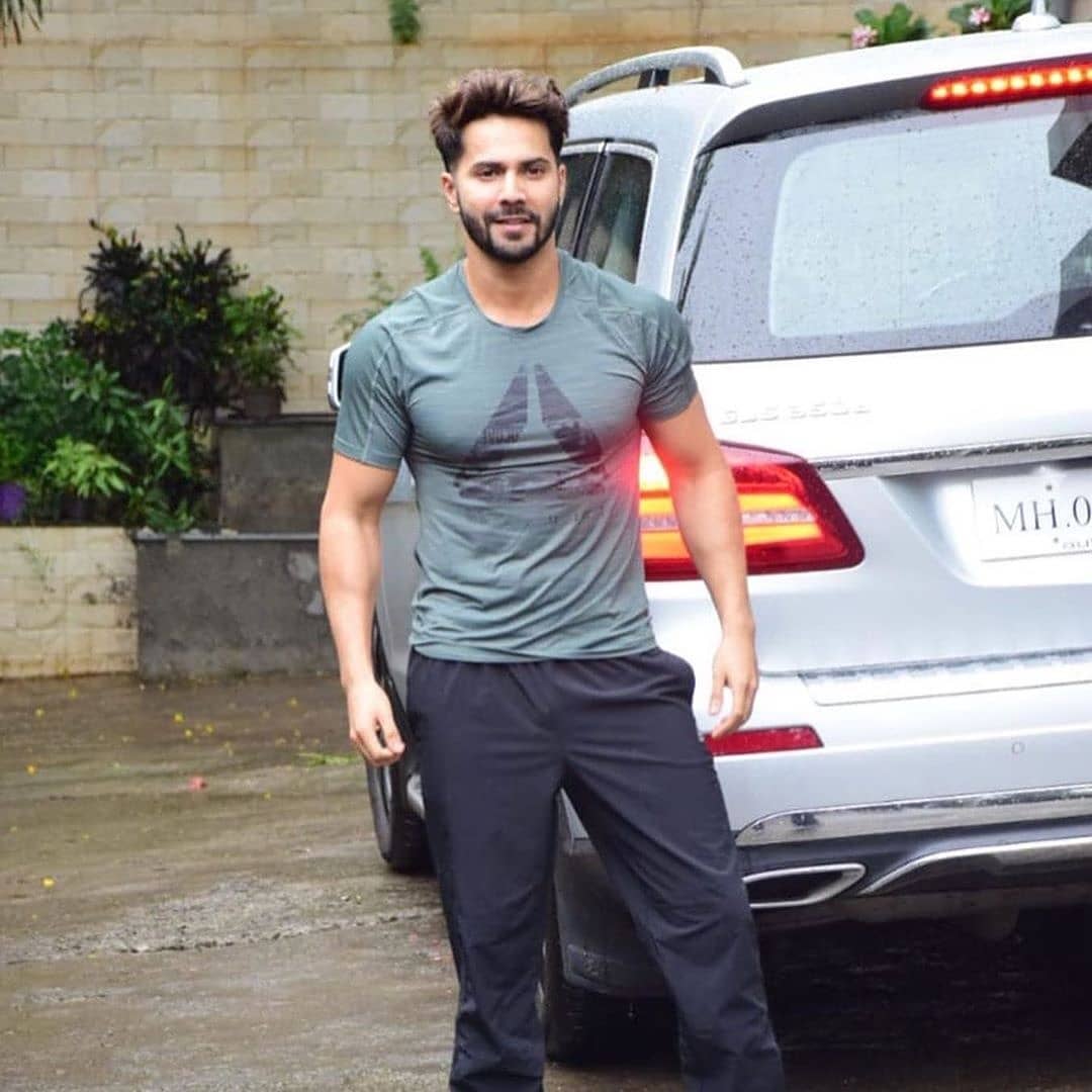 Varun Dhawan Seen At A Hotel By Night Time
