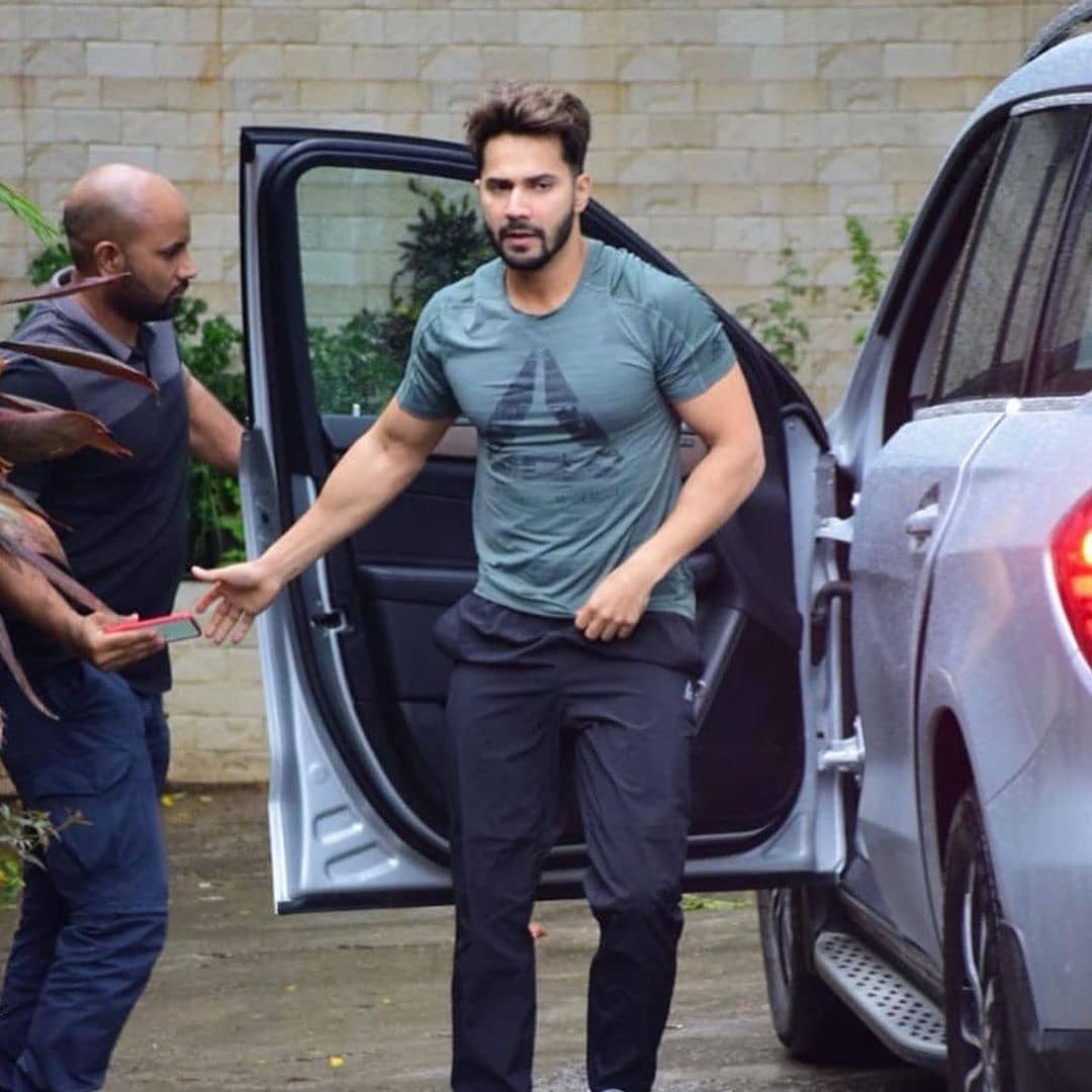 Varun Dhawan Seen At A Hotel By Night Time