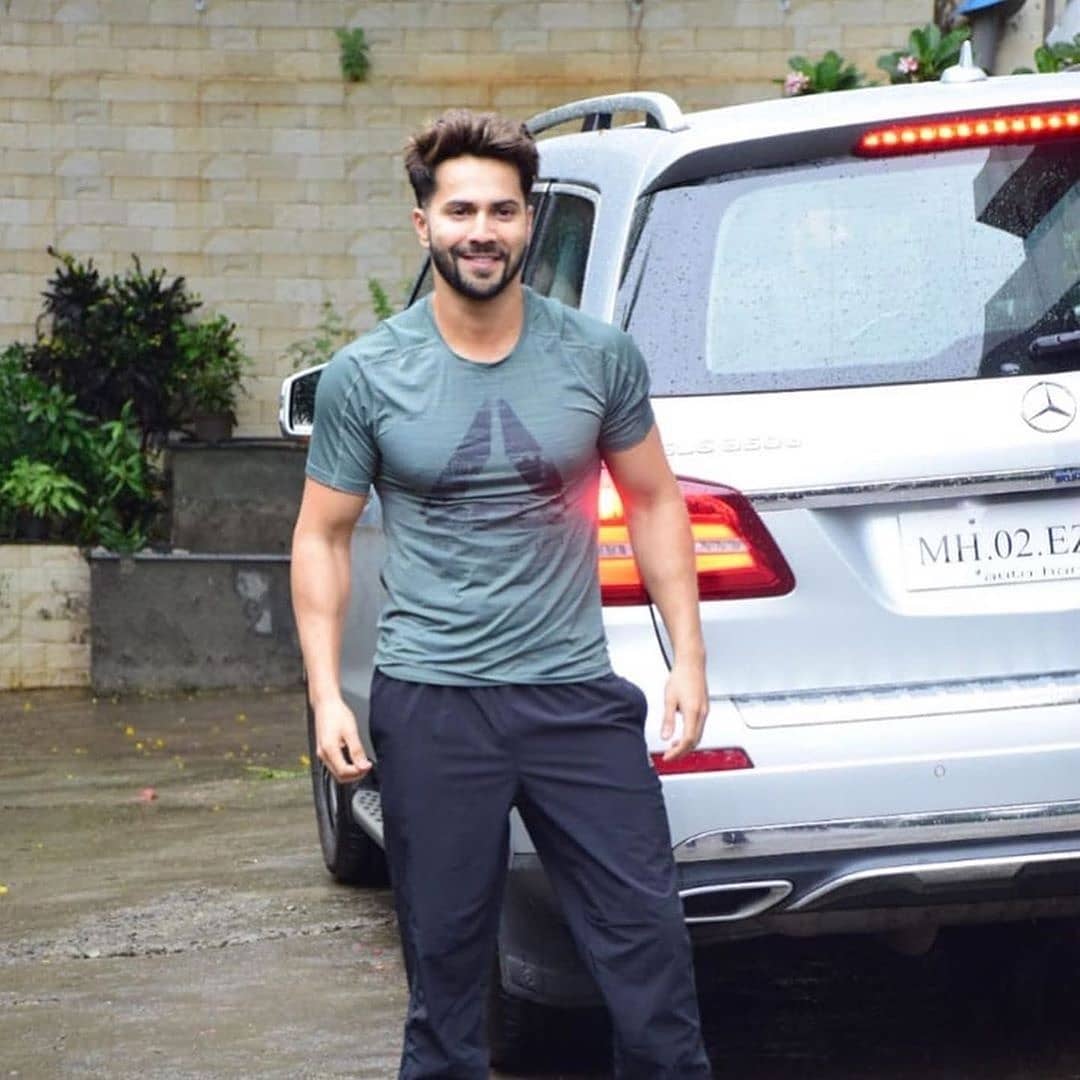 Varun Dhawan Seen At A Hotel By Night Time