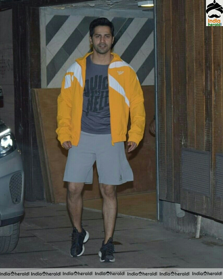 Varun Dhawan Spotted At Gym In Juhu