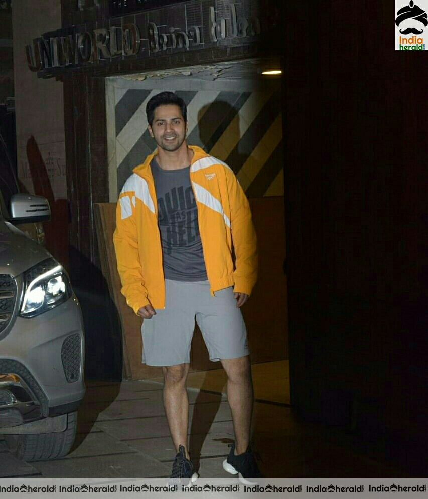 Varun Dhawan Spotted At Gym In Juhu