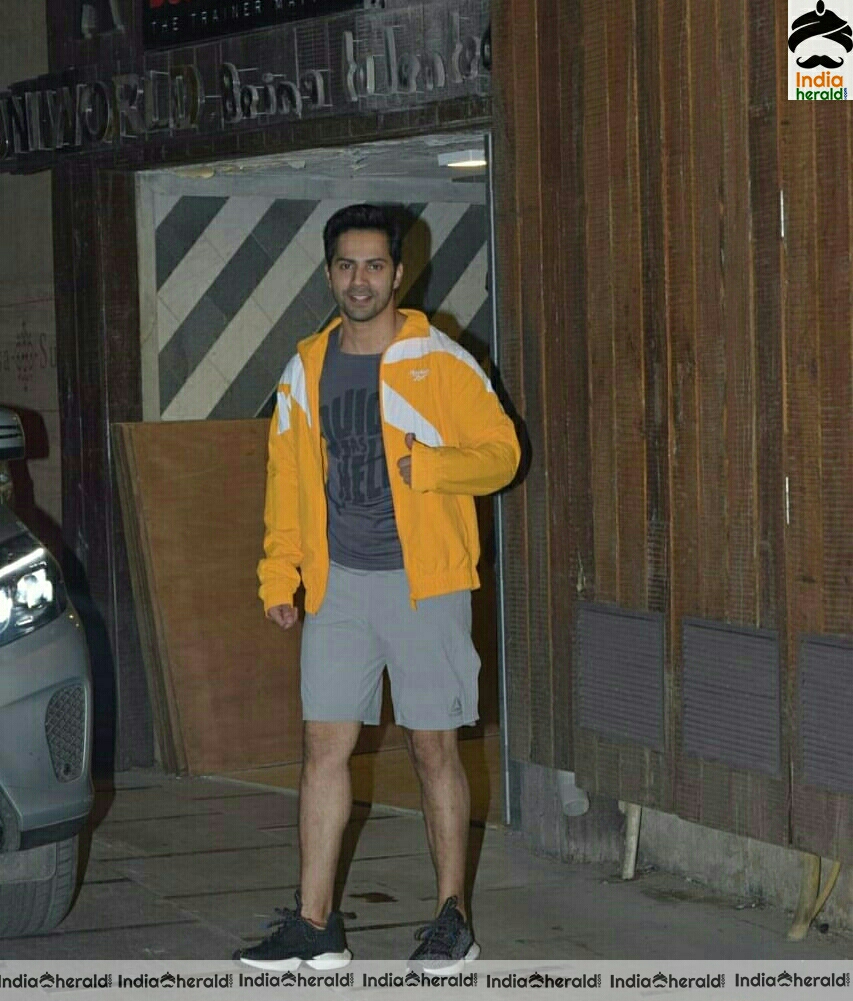 Varun Dhawan Spotted At Gym In Juhu