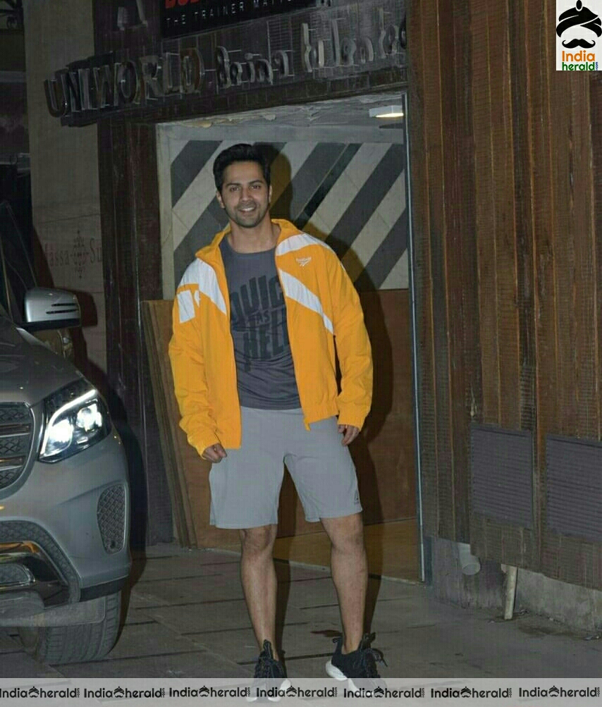 Varun Dhawan Spotted At Gym In Juhu