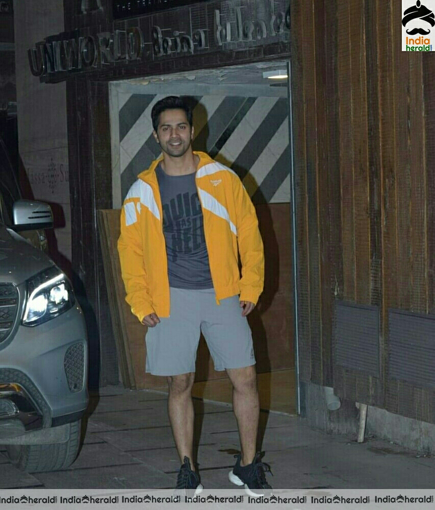 Varun Dhawan Spotted At Gym In Juhu