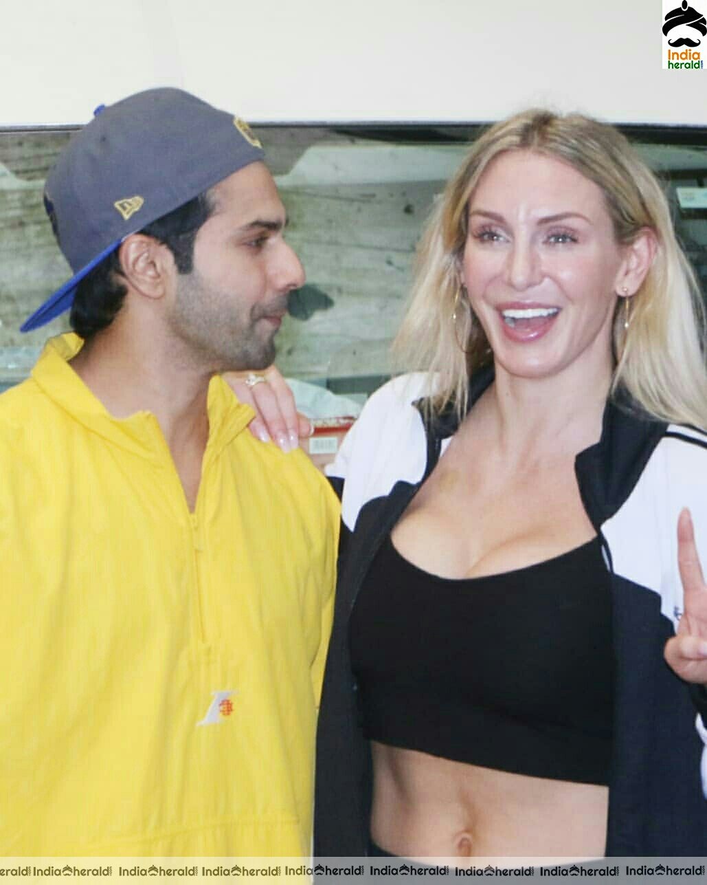 Varun Dhawan Spotted With International Wrestler Charlotte Flair In Mumbai