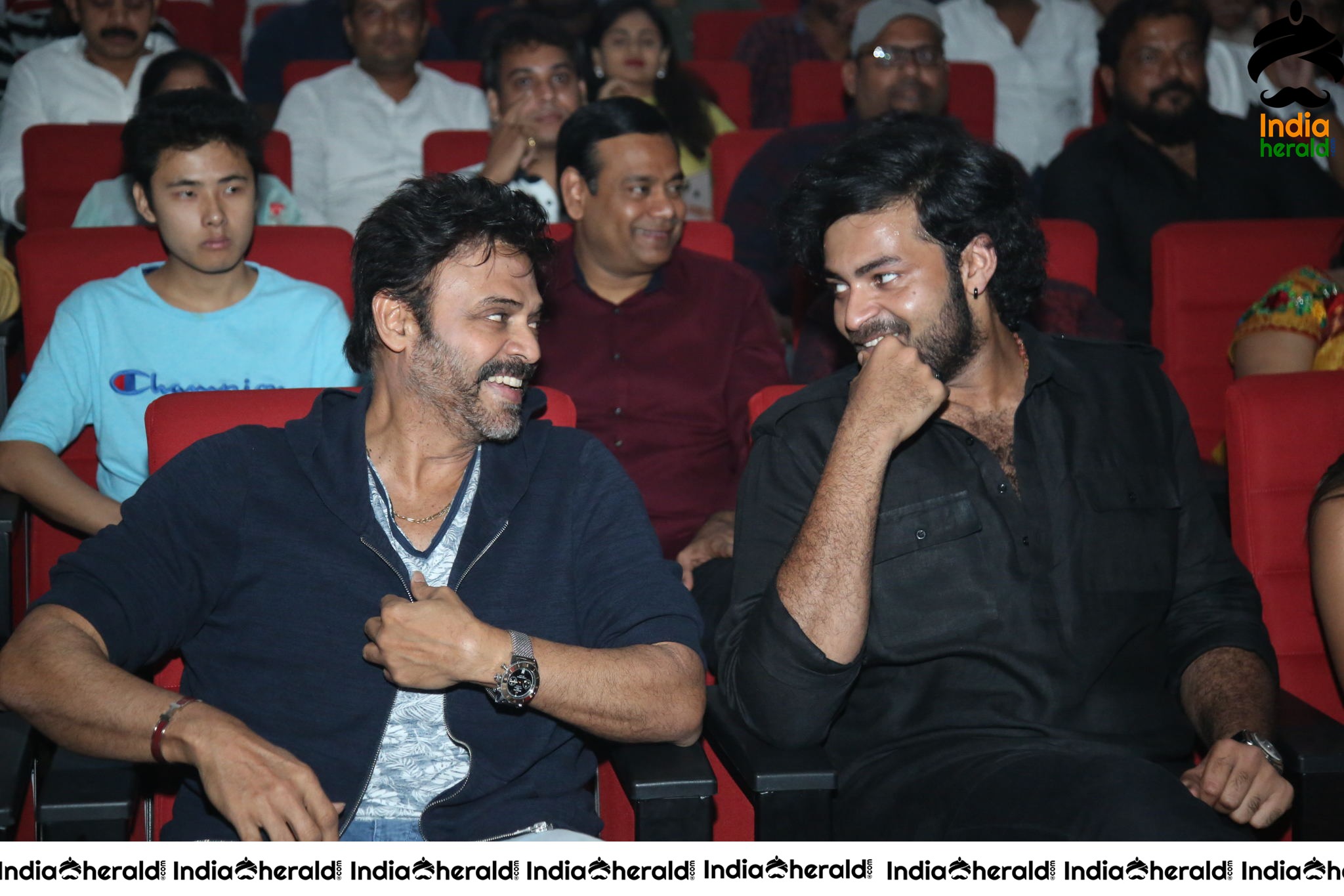 Victory Venkatesh And Varun Tej Spotted Chatting At the Event