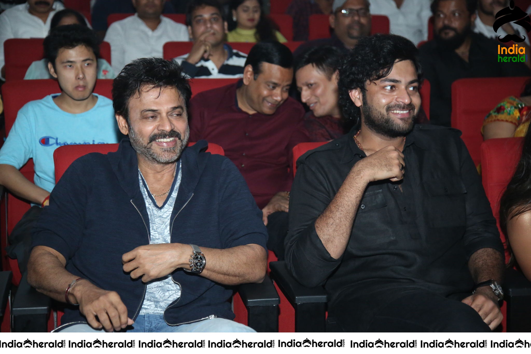 Victory Venkatesh And Varun Tej Spotted Chatting At the Event