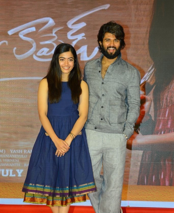 Vijay Deverakonda And Rashmika Mandanna at Dear Comrade Trailer Lauch