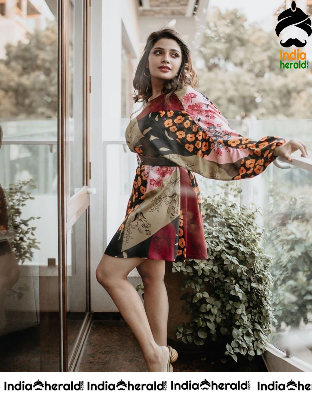 Aathmika Hot Thigh Show in Short Frock Photoshoot