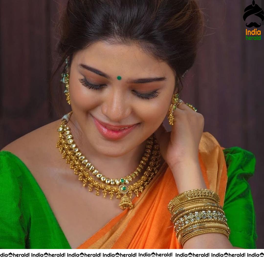 Aathmika is too gorgeous and traditional in Saree