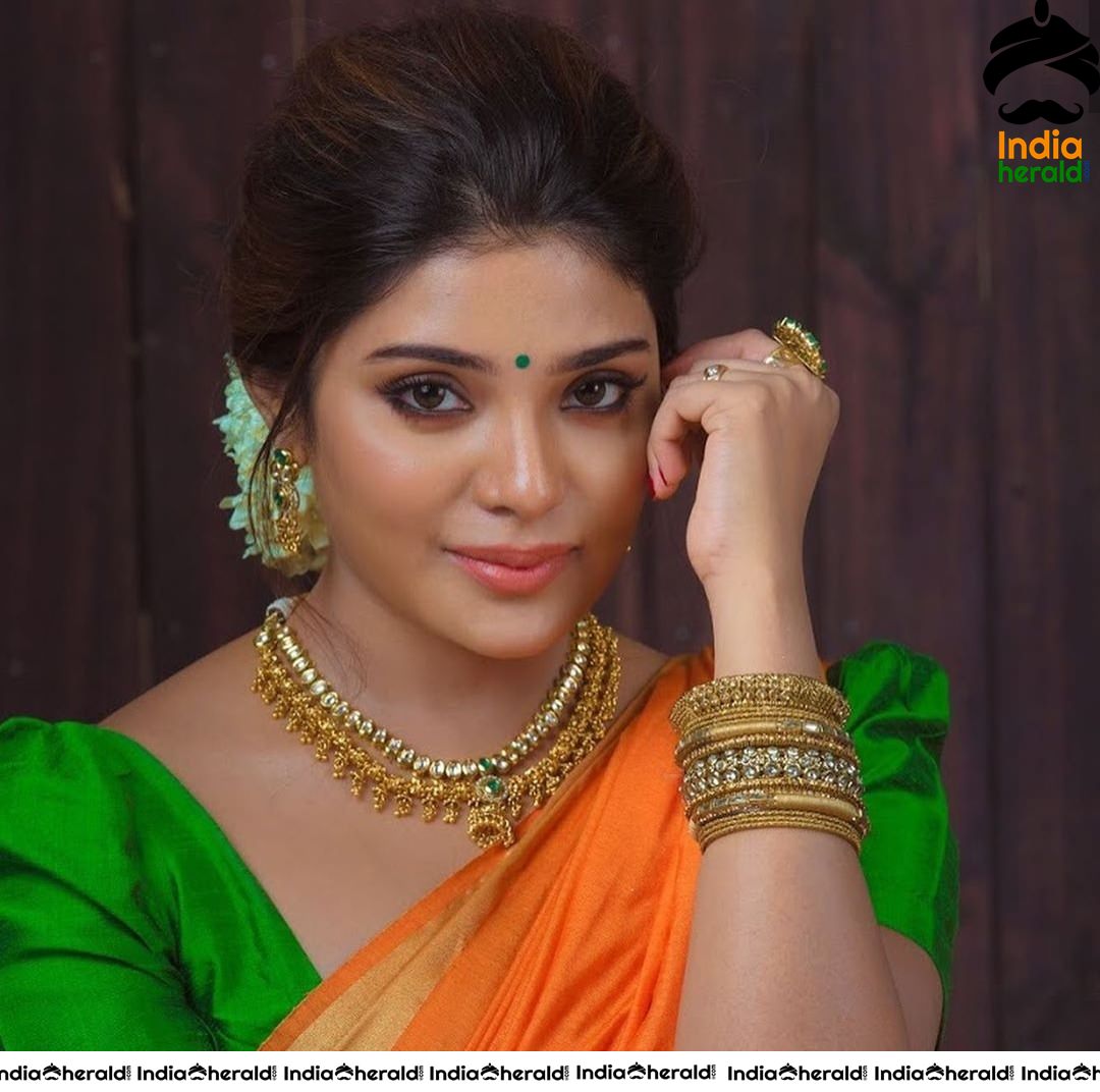Aathmika Latest Photos in Traditional Saree