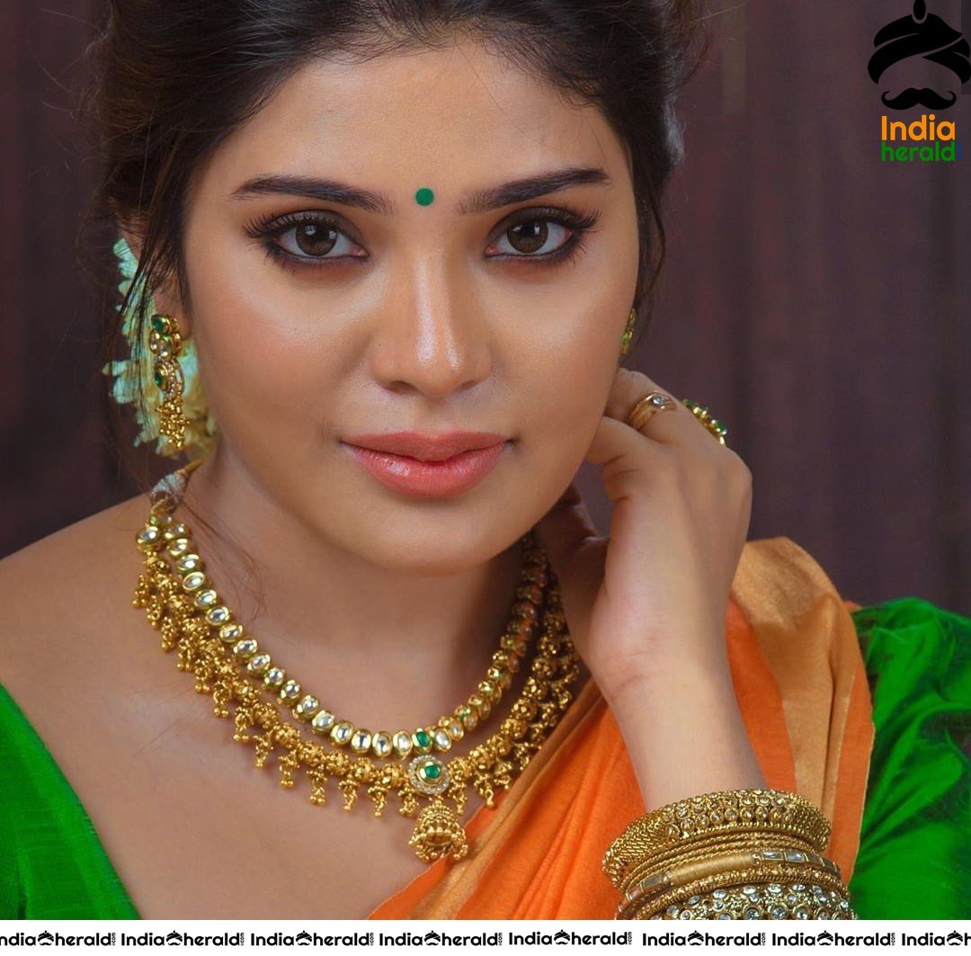 Aathmika Latest Photos in Traditional Saree