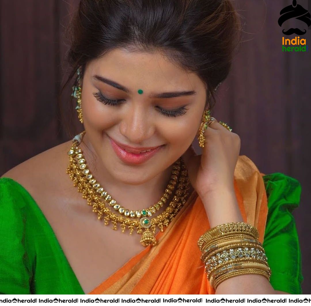 Aathmika Latest Photos in Traditional Saree