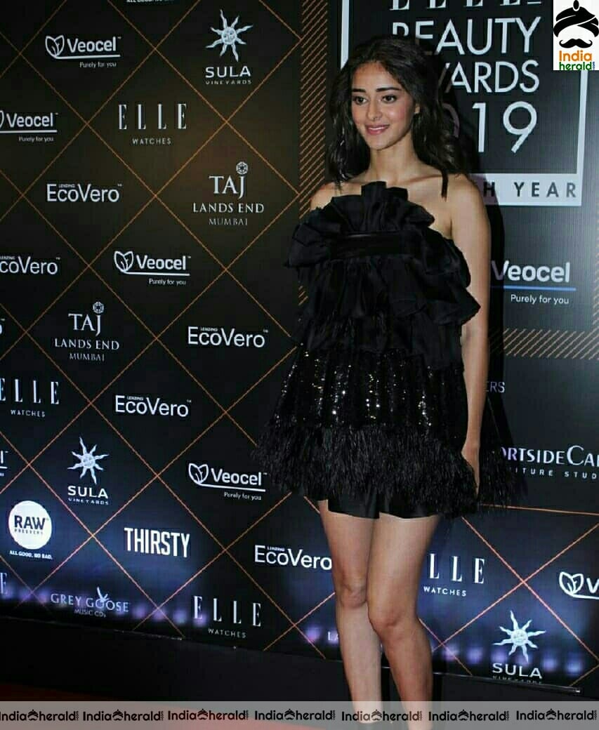 Actress Ananya Panday Hot Stills From Elle Beauty Awards 2019