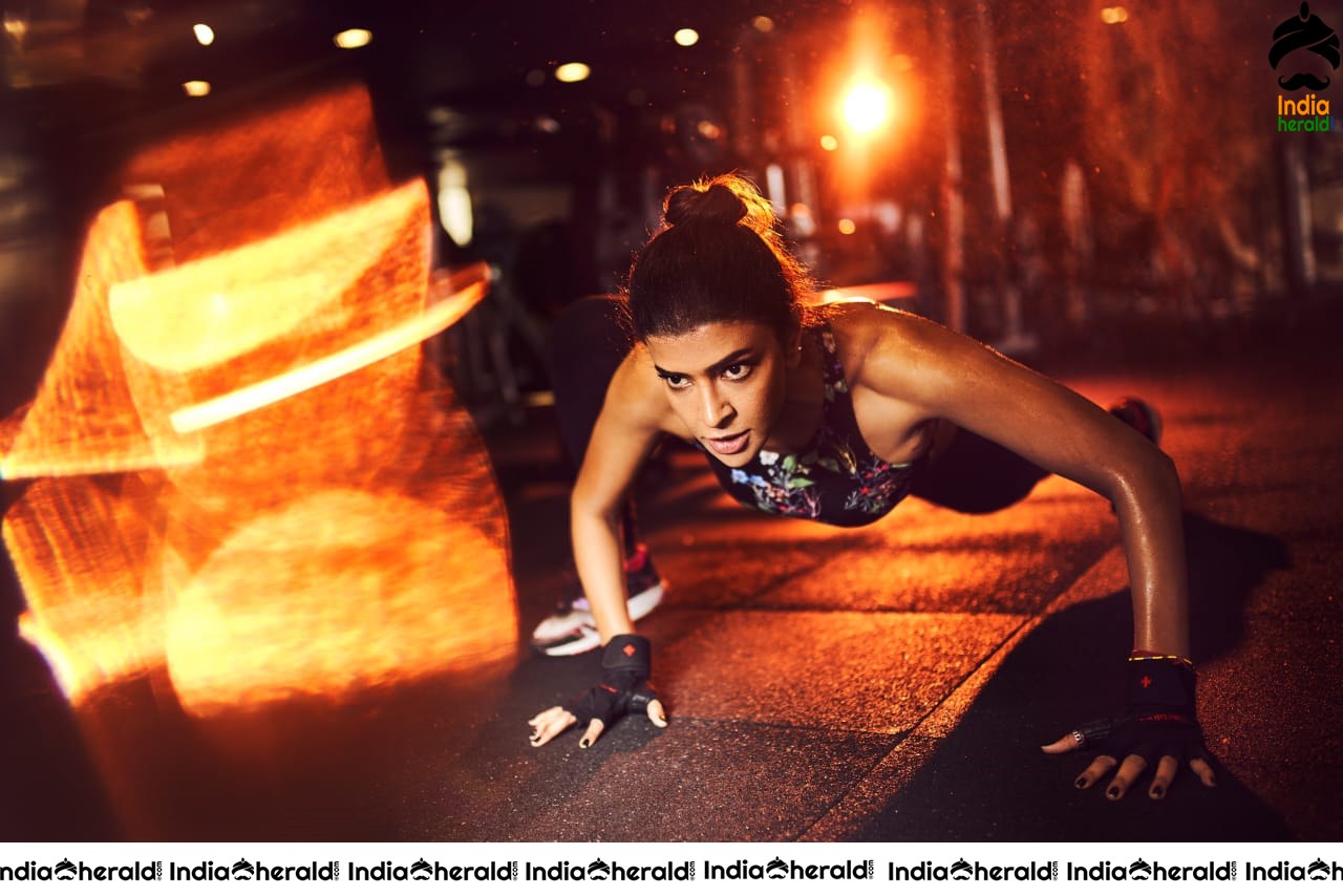 Actress Lakshmi Manchu Hot Stills in Gym