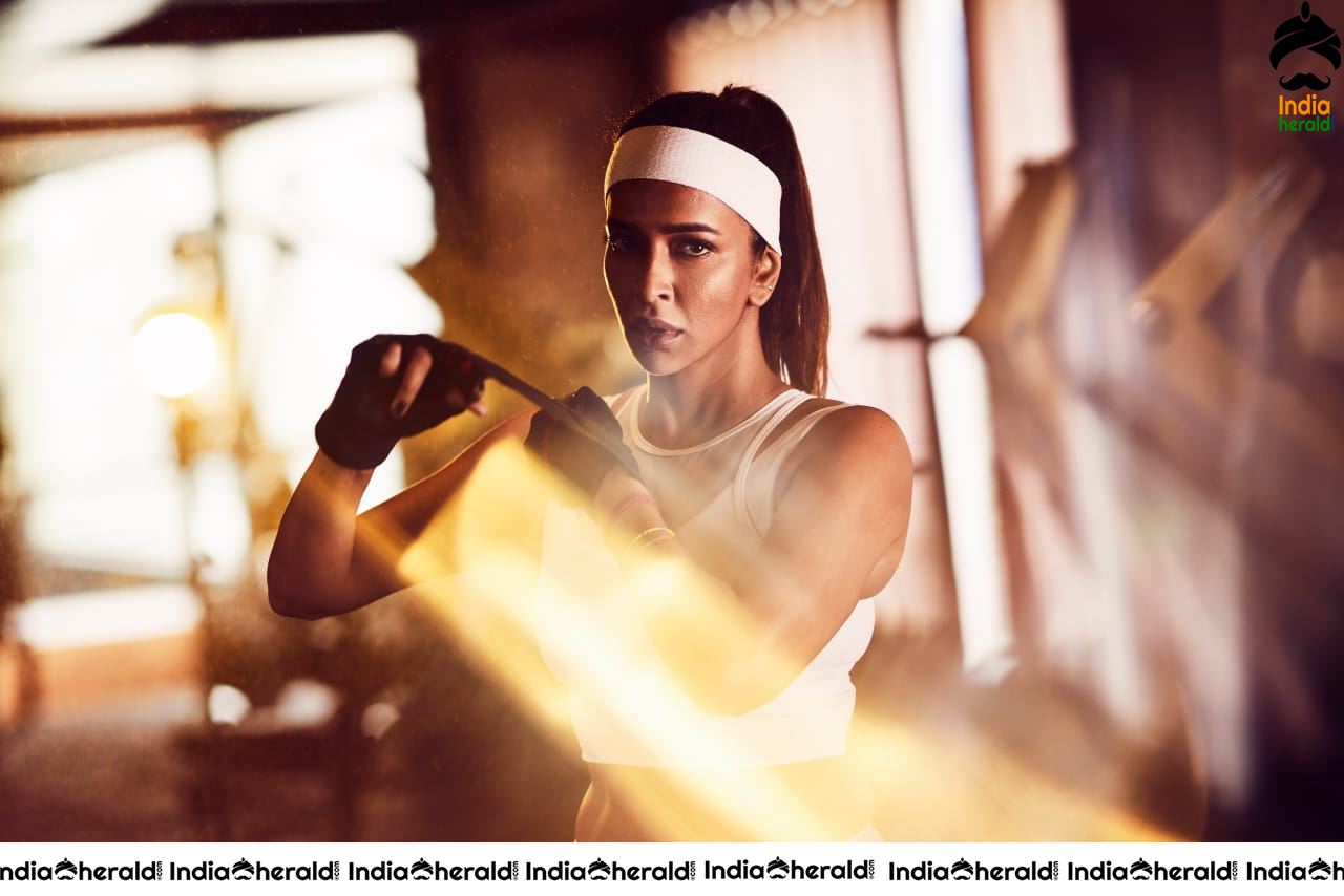 Actress Lakshmi Manchu Hot Stills in Gym