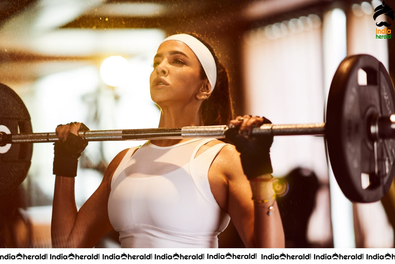 Actress Lakshmi Manchu Hot Stills in Gym