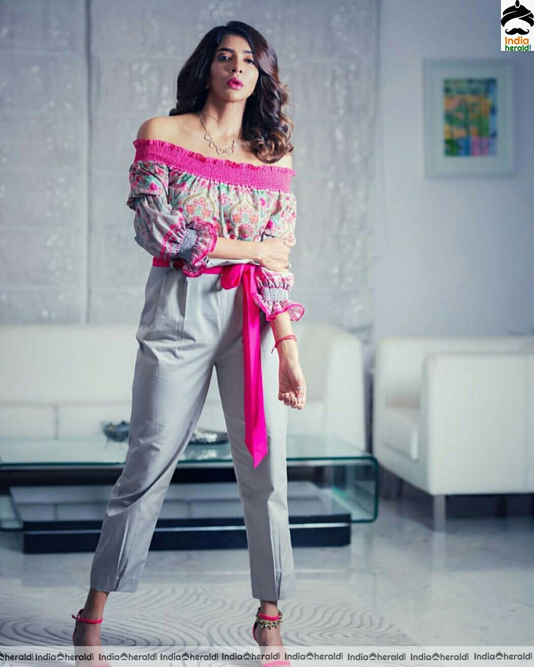 Actress Lakshmi Manchu Latest pink Photoshoot