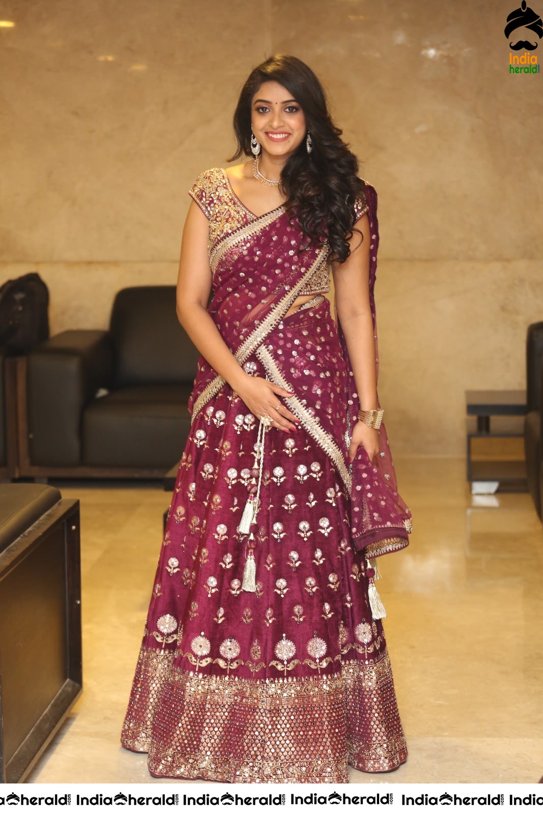 Actress Nakshatra looking pretty in Saree Photoshoot stills
