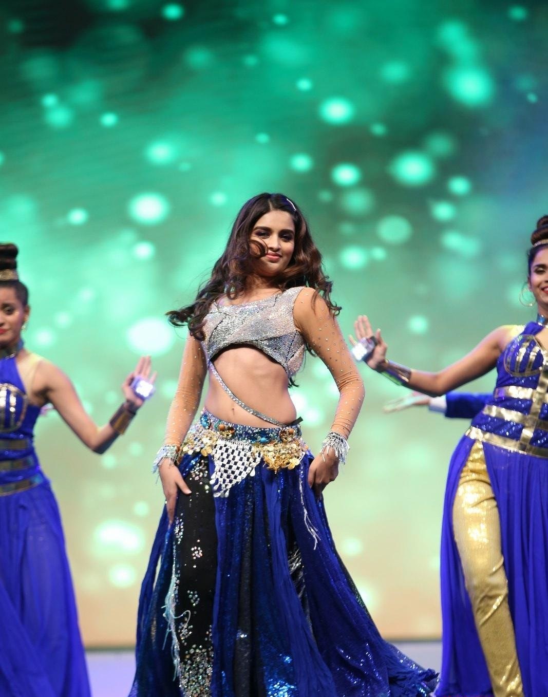 Actress Nidhhi Agerwal Hot Dance Stills From SIIMA Awards 2019 Set 1