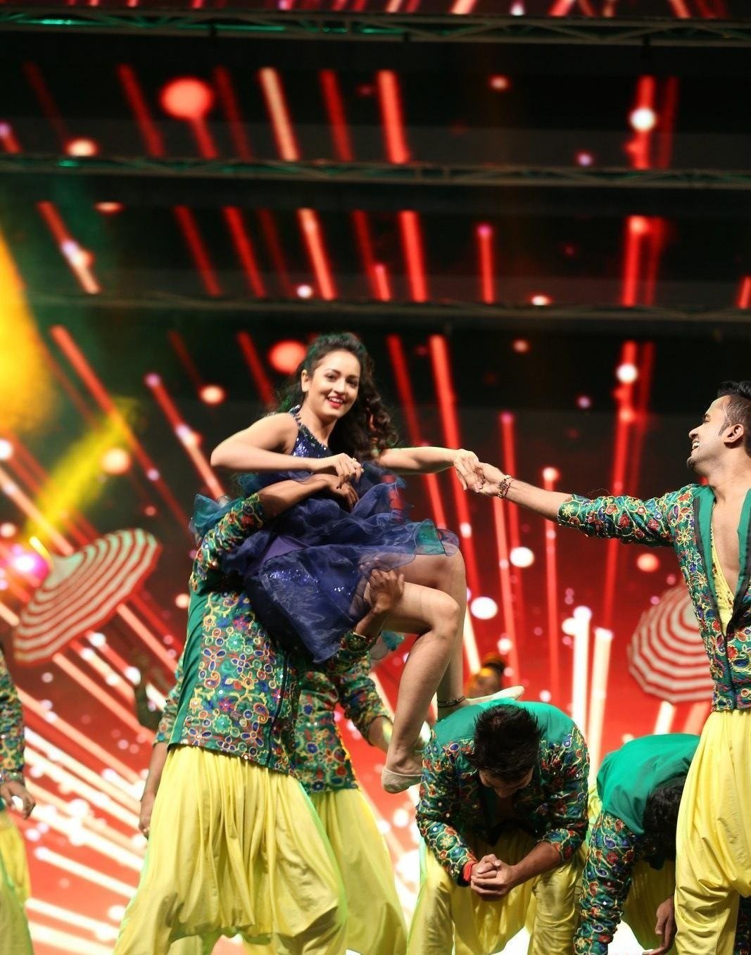 Actress Shanvi Srivastava Hot Dance Stills From SIIMA Awards 2019 Set 3