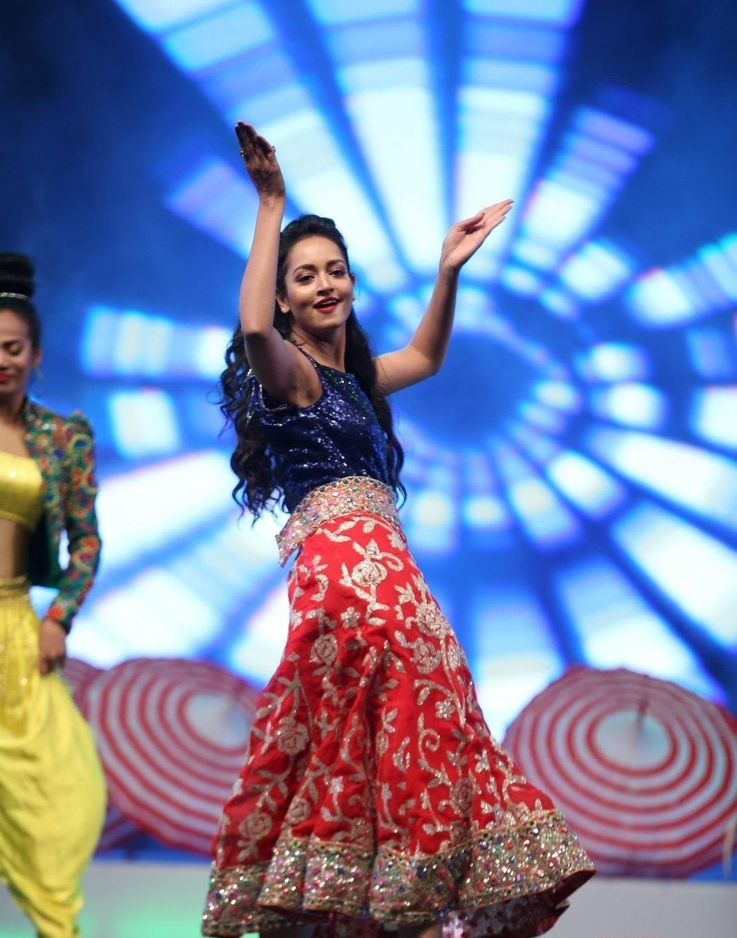 Actress Shanvi Srivastava Hot Dance Stills From SllMA Awards 2019 Set 1
