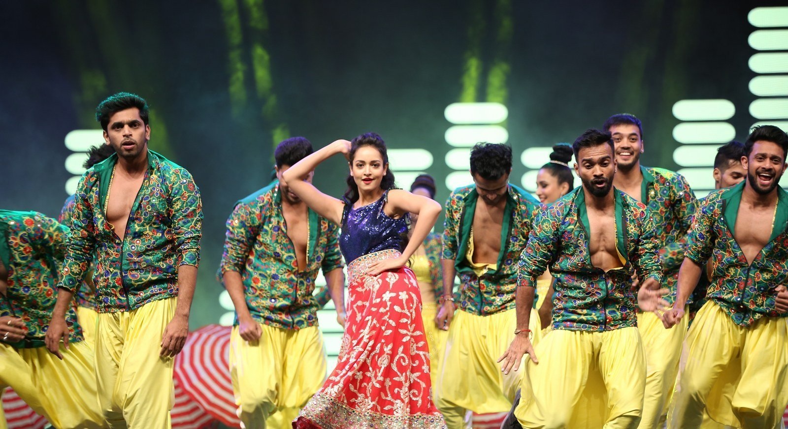 Actress Shanvi Srivastava Hot Dance Stills From SllMA Awards 2019 Set 1